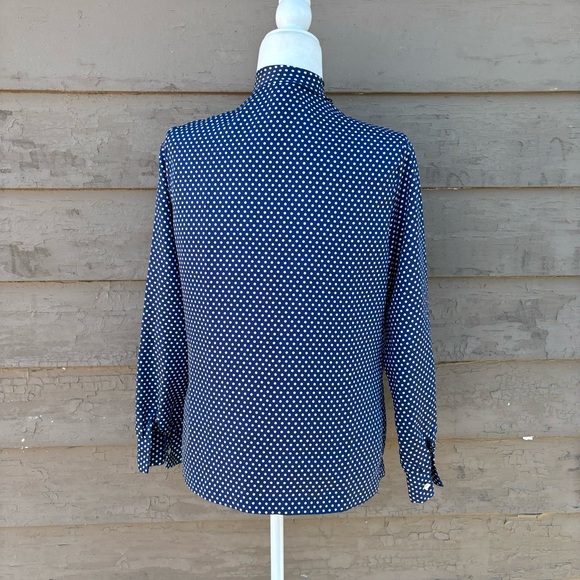 Vintage 70’s!  Secretary polka dot blouse with large bow - Picture 5 of 7